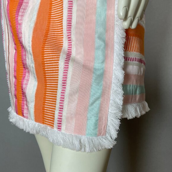 Anthropologie Hutch Dress Kayln Halter Tank Colorful White Sz 4 Faux Wrap Skirt - Picture 16 of 16